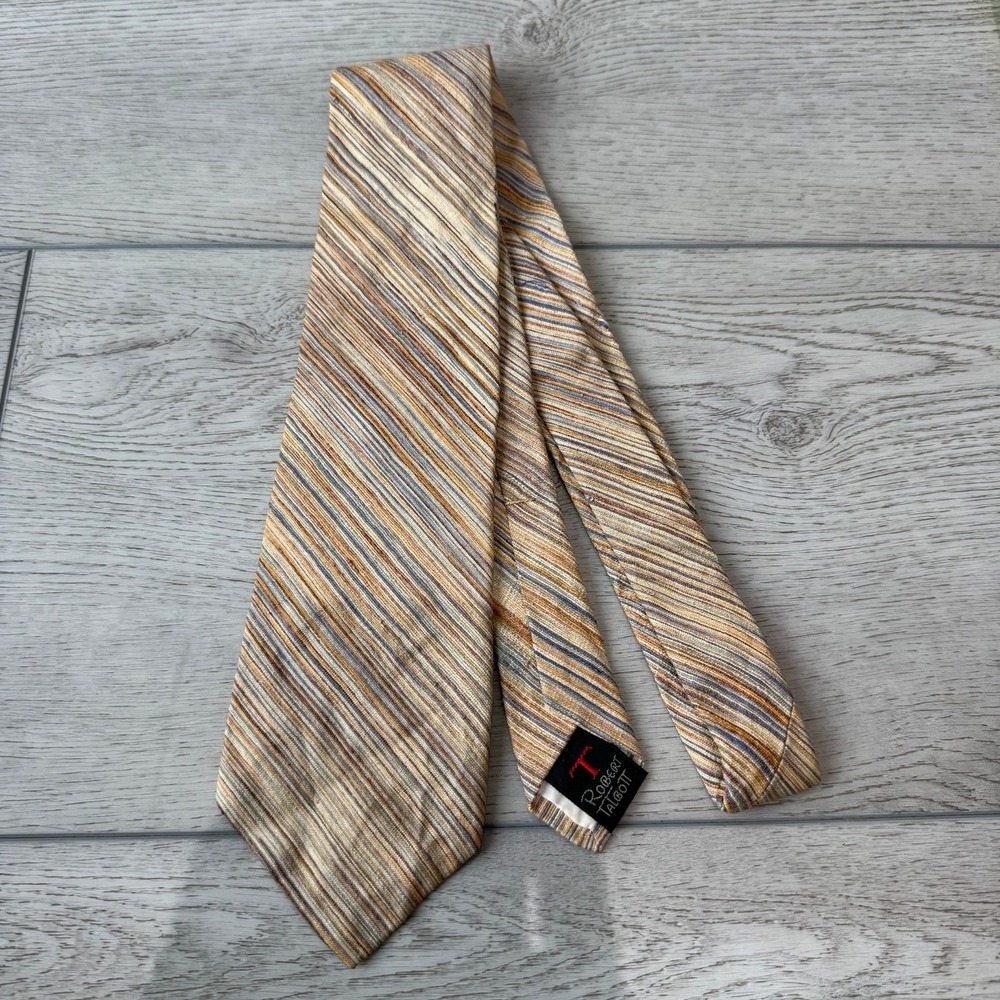 Robert Talbott Tie Hand Sewn 1960's Phil Fairchild | multicolor | 54"L 3.5"W